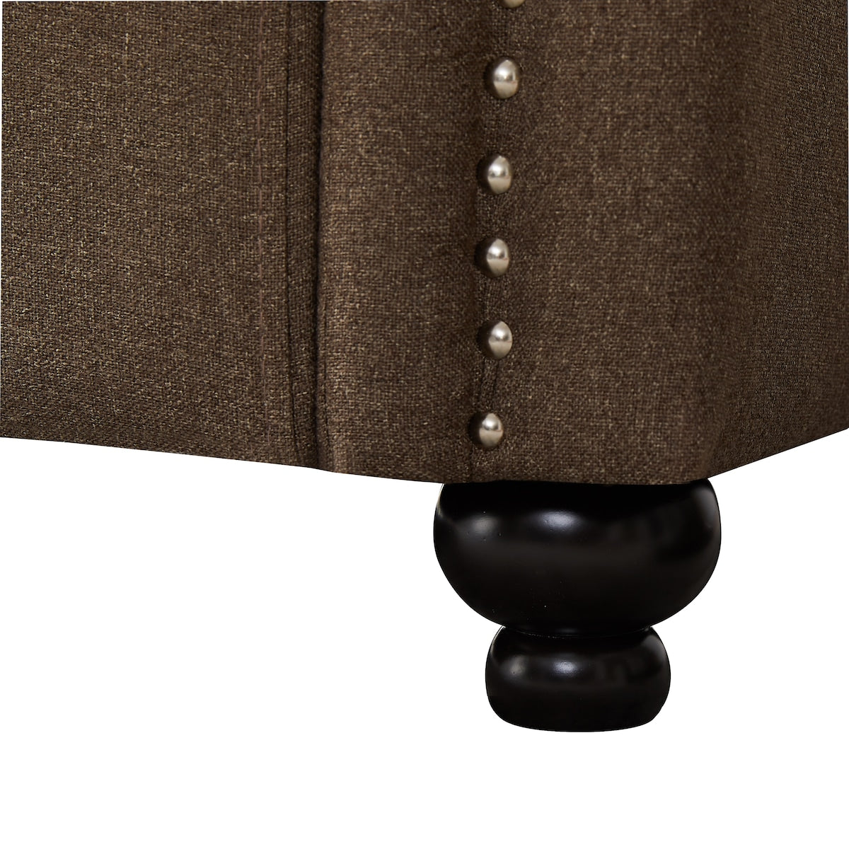 55.9'' Square Arm Loveseat with Wood Frame and Solid Wood Legs