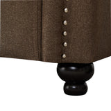 55.9'' Square Arm Loveseat with Wood Frame and Solid Wood Legs