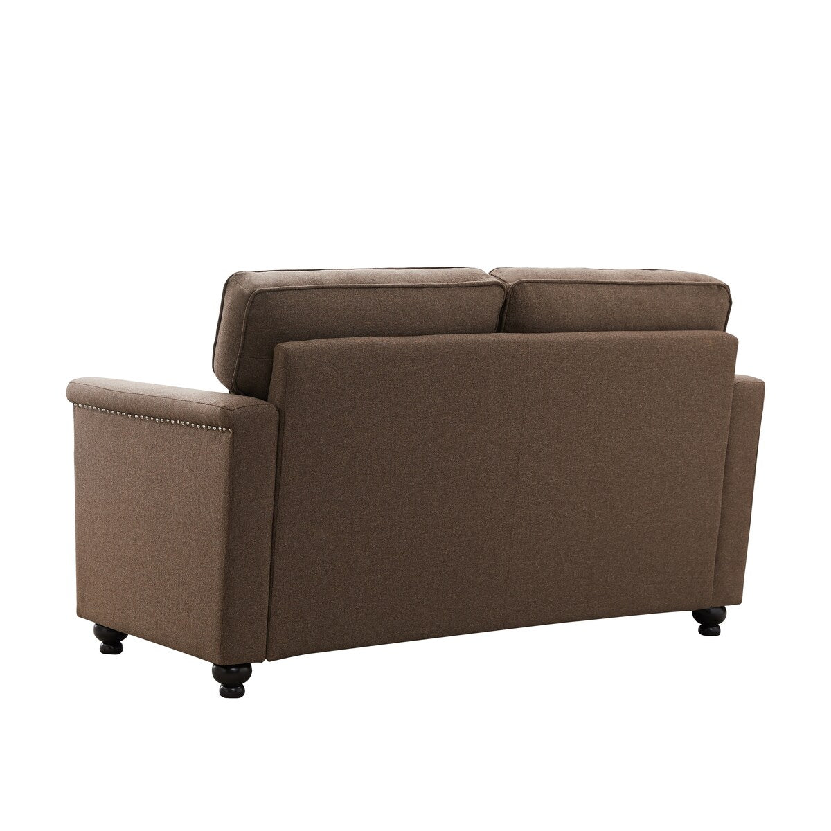 55.9'' Square Arm Loveseat with Wood Frame and Solid Wood Legs