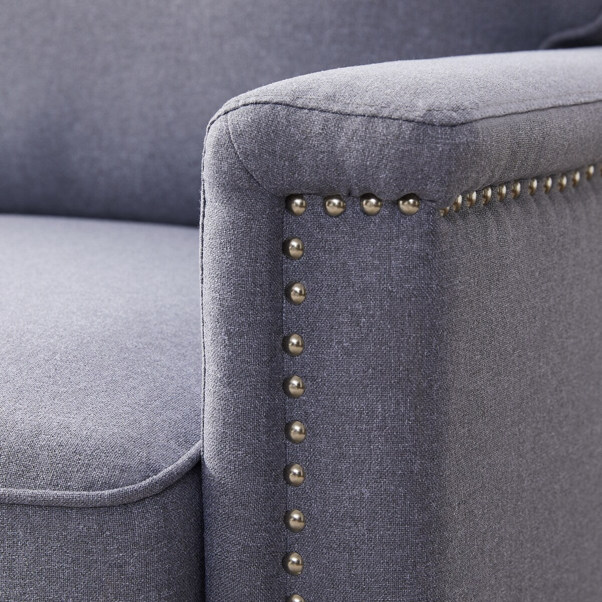 55.9'' Square Arm Loveseat with Wood Frame and Solid Wood Legs