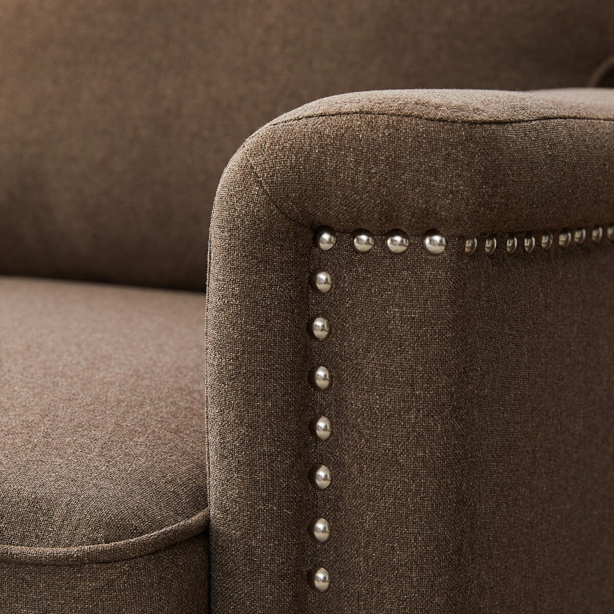 55.9'' Square Arm Loveseat with Wood Frame and Solid Wood Legs