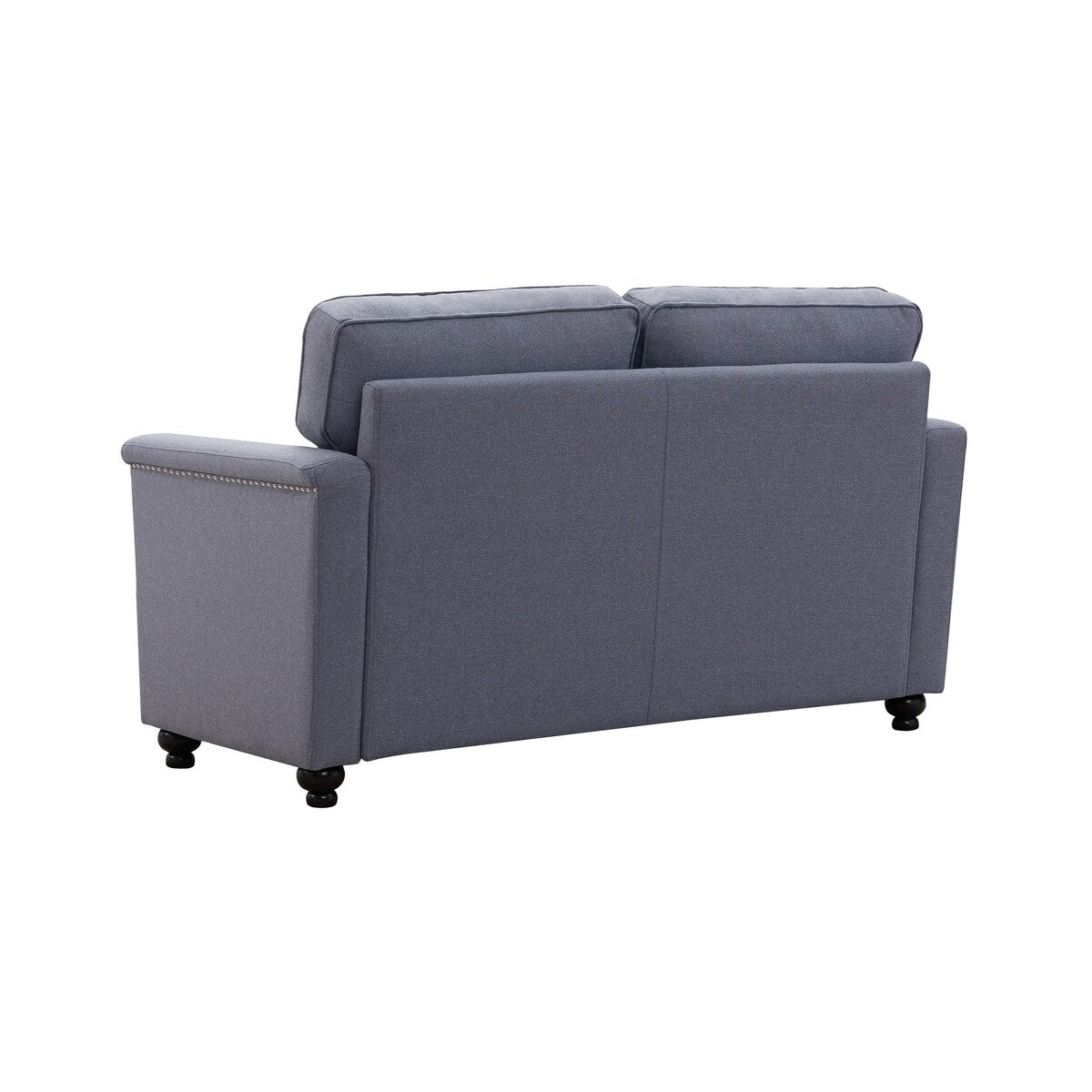 55.9'' Square Arm Loveseat with Wood Frame and Solid Wood Legs