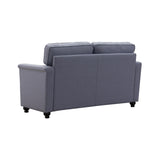 55.9'' Square Arm Loveseat with Wood Frame and Solid Wood Legs