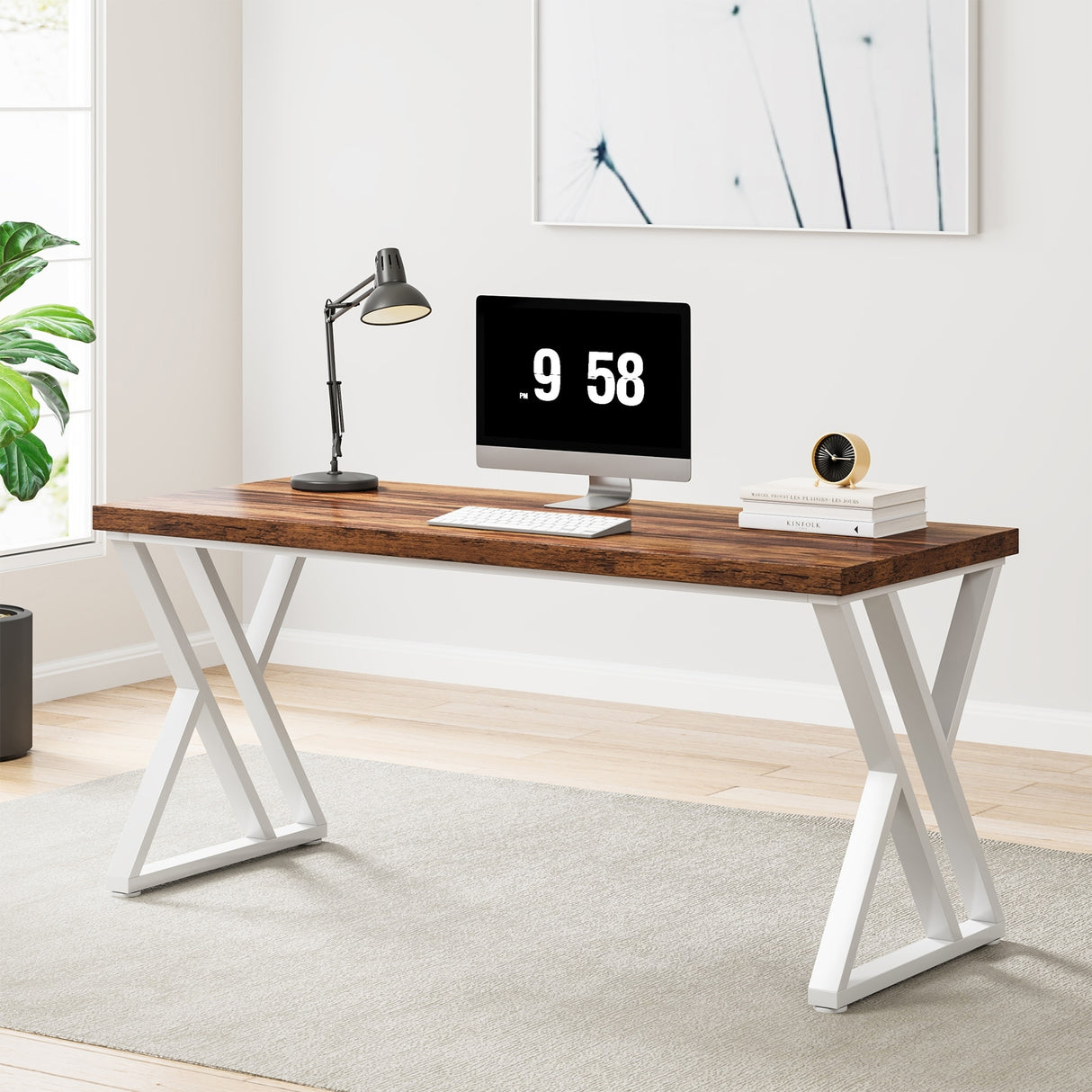 55" Heavy Duty Computer Desk, Office Desk