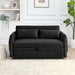 55"W Velvet Loveseat Sofa Bed with Pockets, Adjustable Backrest