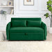 55"W Velvet Loveseat Sofa Bed with Pockets, Adjustable Backrest