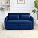 55"W Velvet Loveseat Sofa Bed with Pockets, Adjustable Backrest