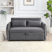 55"W Velvet Loveseat Sofa Bed with Pockets, Adjustable Backrest