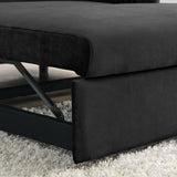 55"W Velvet Loveseat Sofa Bed with Pockets, Adjustable Backrest