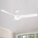 56 in. Matte White Indoor Ceiling Fan with Integrated LED Light Kit and Remote Control - 56 INCHES