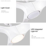 56 in. Matte White Indoor Ceiling Fan with Integrated LED Light Kit and Remote Control - 56 INCHES