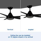 56" Ceiling Fan Light with Remote Control