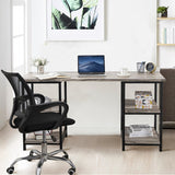 59 Inches Computer Desk Trestle Desk with Both Side 2-Tier Shelves