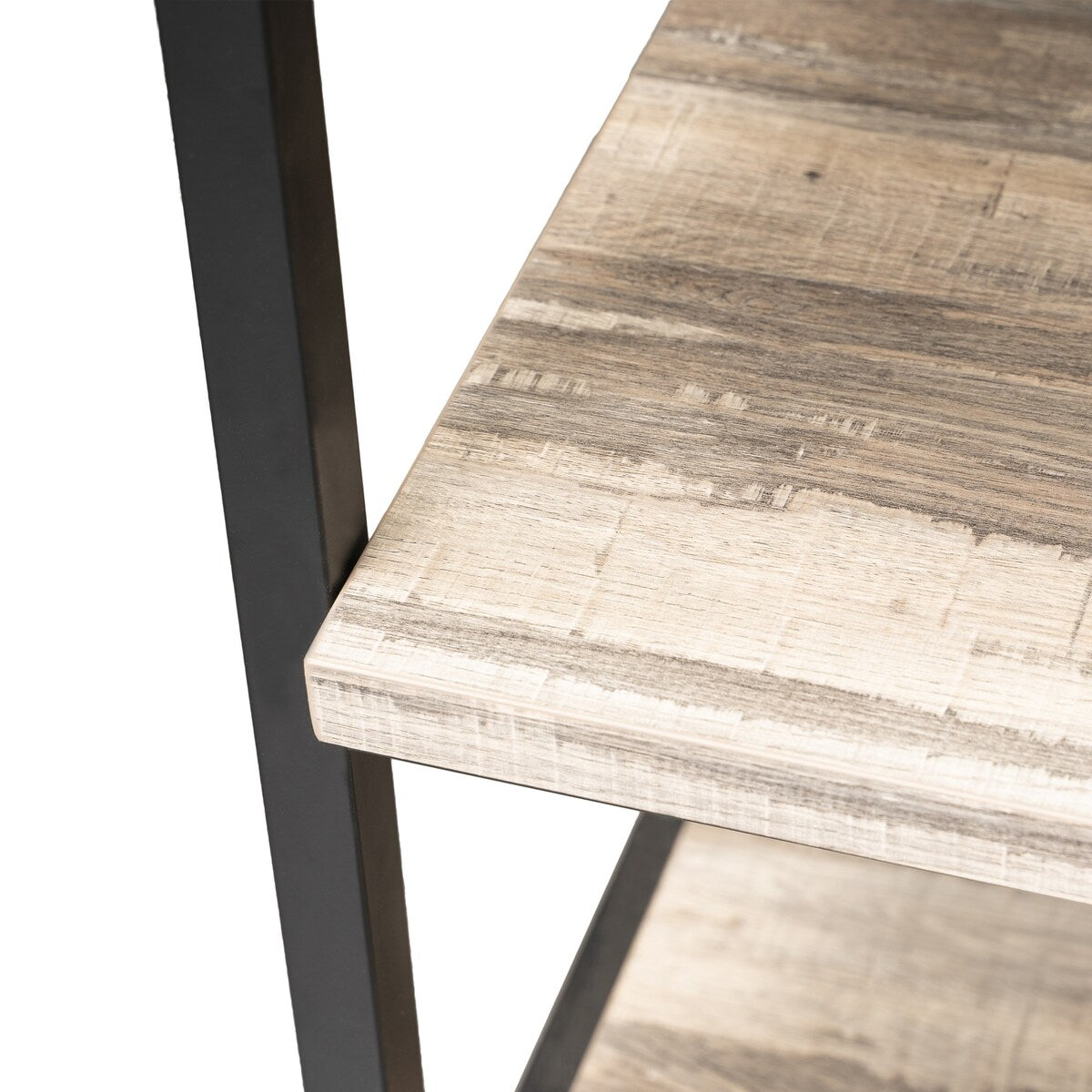 59 Inches Computer Desk Trestle Desk with Both Side 2-Tier Shelves