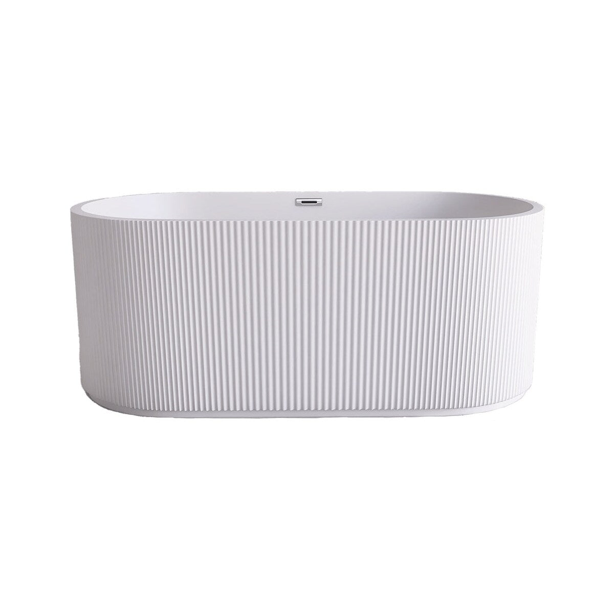Acrylic Freestanding Flatbottom Soaking Bathtub in Glossy White