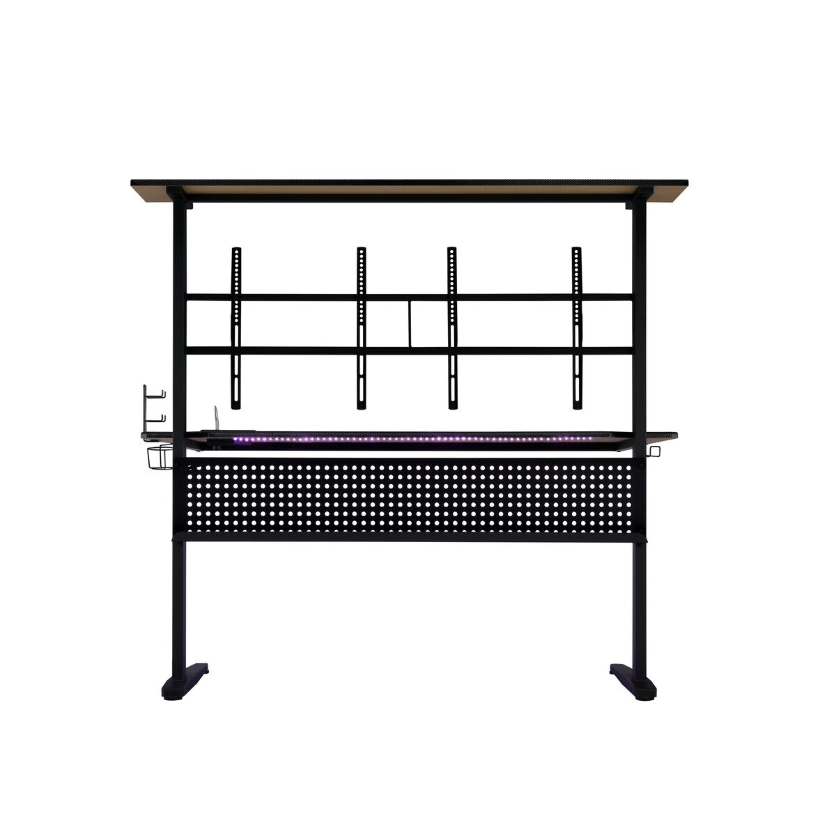 59-inch Gaming Desk Studio Desk with Display Speaker Stand