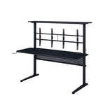 59-inch Gaming Desk Studio Desk with Display Speaker Stand