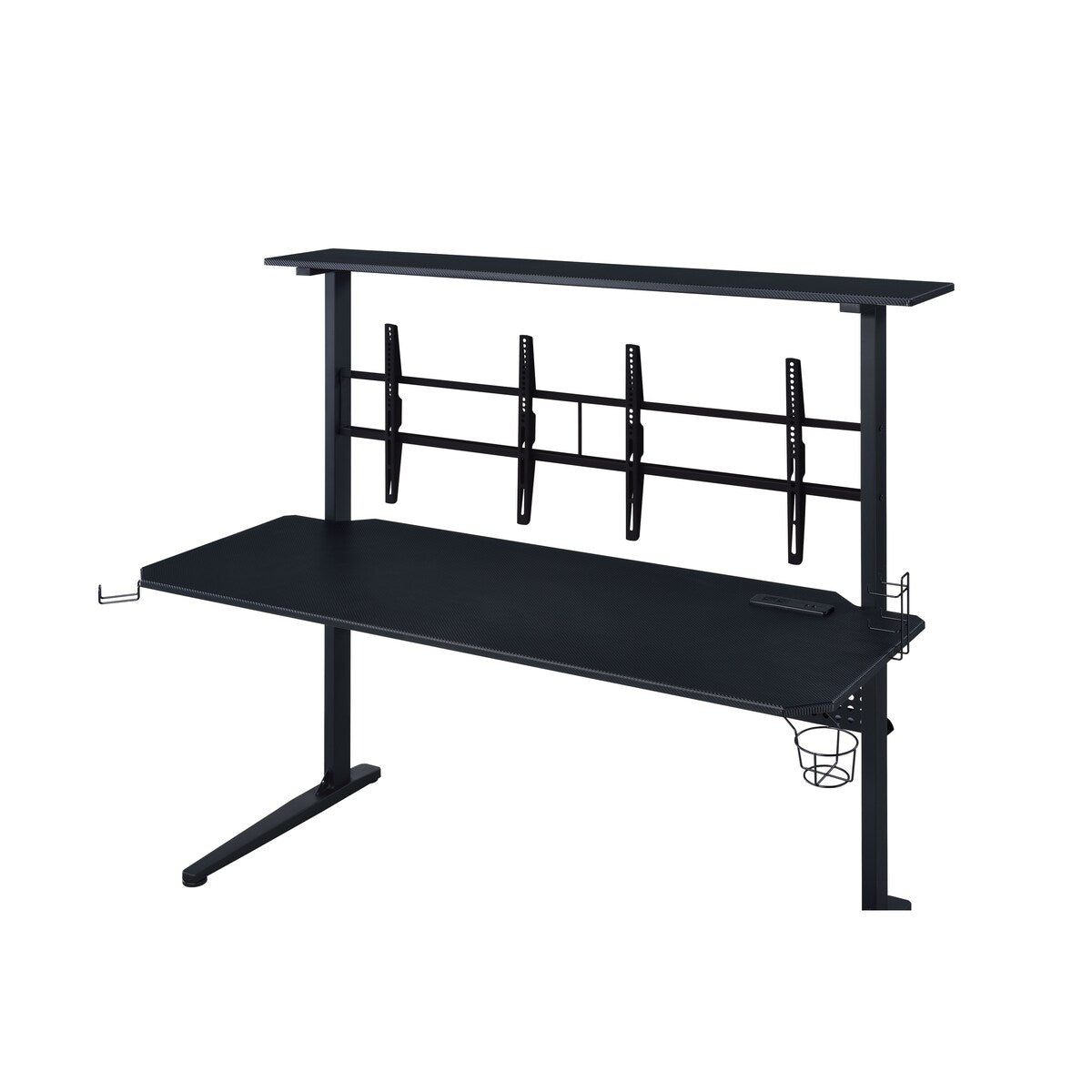 59-inch Gaming Desk Studio Desk with Display Speaker Stand