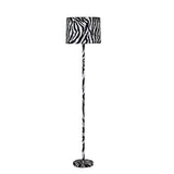 59" Mod Black and White Faux Zebra Floor Lamp - Extra Large