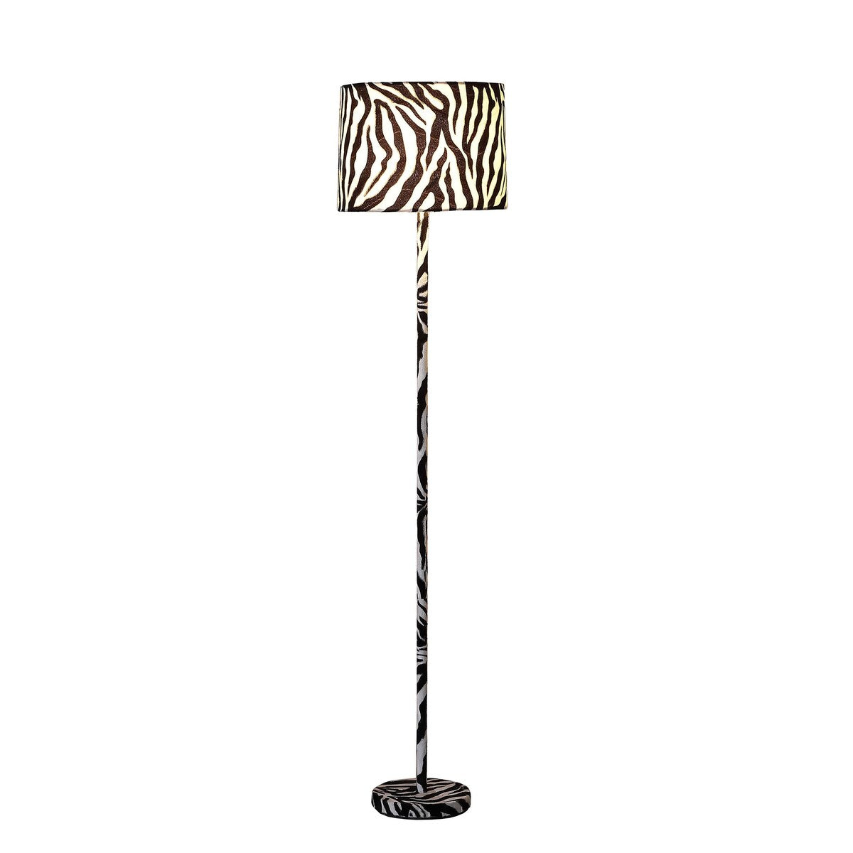 59" Mod Black and White Faux Zebra Floor Lamp - Extra Large