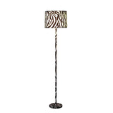 59" Mod Black and White Faux Zebra Floor Lamp - Extra Large