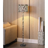 59" Mod Black and White Faux Zebra Floor Lamp - Extra Large