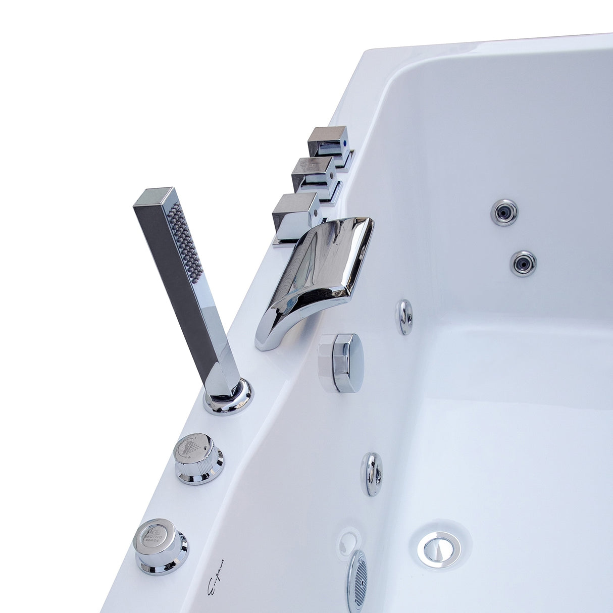 59" X 30" Alcove/tile In Whirlpool Acrylic Bathtub With Faucet