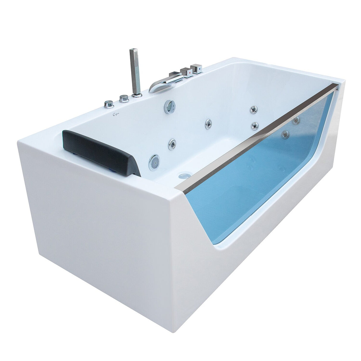 59" X 30" Alcove/tile In Whirlpool Acrylic Bathtub With Faucet