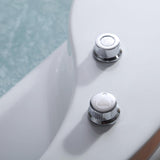 59" X 59" Acrylic Round Whirlpool Bathtub - 6 Water Jets - Right Side Drain