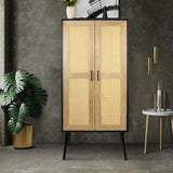 59'' Tall Rustic Farmhouse Storage Cabinet