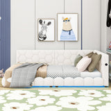 [LED Design] Kid-Friendly Design Full Size Platform Bed Kids Bed
