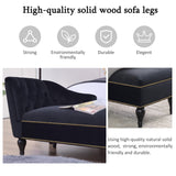 [New+Video] 58''Velvet Chaise Lounge - 26.50 x 58.00 x 28.60