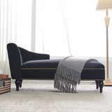 [New+Video] 58''Velvet Chaise Lounge - 26.50 x 58.00 x 28.60