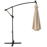 Patio Offset Lighted Hanging Cantilever Umbrella for Backyard