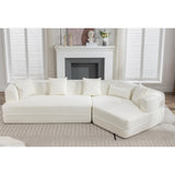 [VIDEO PROVIDED] Modular Living room sofa set, modern minimalist style sofa, salon upholstered sleeper sofa, 2 PC free combinati