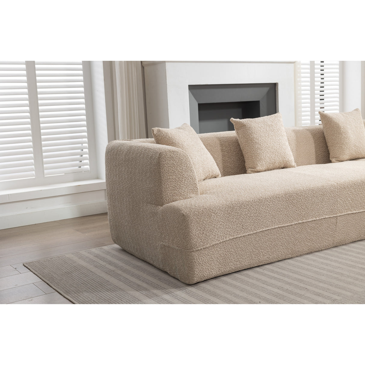 [VIDEO PROVIDED] Modular Living room sofa set, modern minimalist style sofa, salon upholstered sleeper sofa, 2 PC free combinati