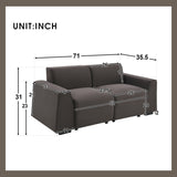 [VIDEO provided] [New] 71*35.5" Modern Linen Fabric Sofa,Stylish and Minimalist 2-3 Seat Couch,Easy to Install,Exquisite Lovesea