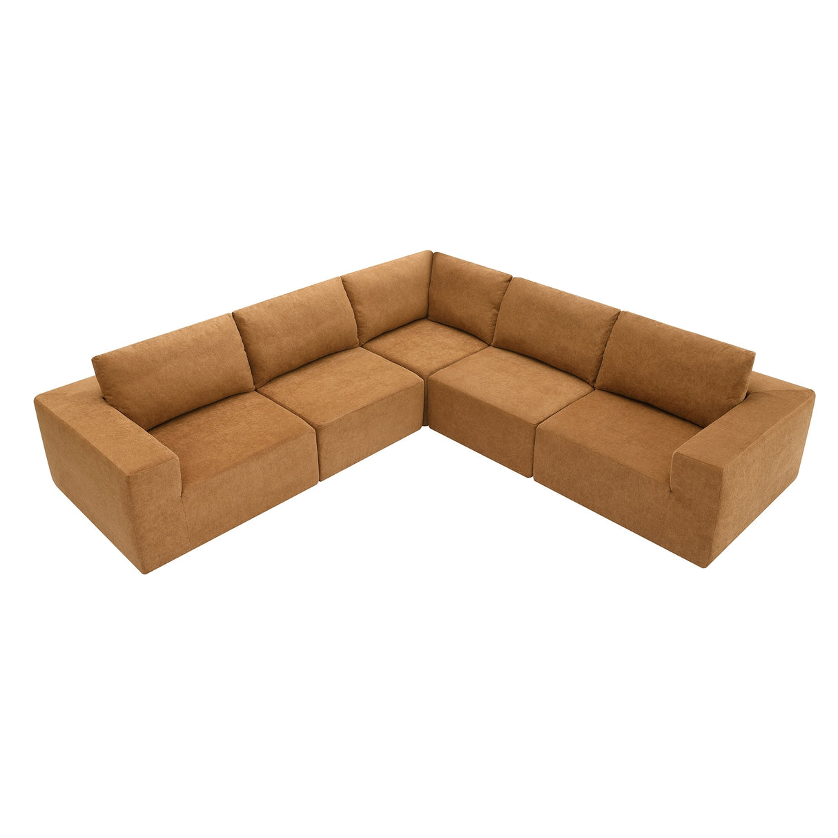 [VIDEO provided] [New]116*116" Modular L Shaped Sectional Sofa,Luxury Floor Couch Set,Upholstered Indoor Furniture,Foam-Filled S