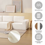 [VIDEO provided] [New]116*116" Modular L Shaped Sectional Sofa,Luxury Floor Couch Set,Upholstered Indoor Furniture,Foam-Filled S