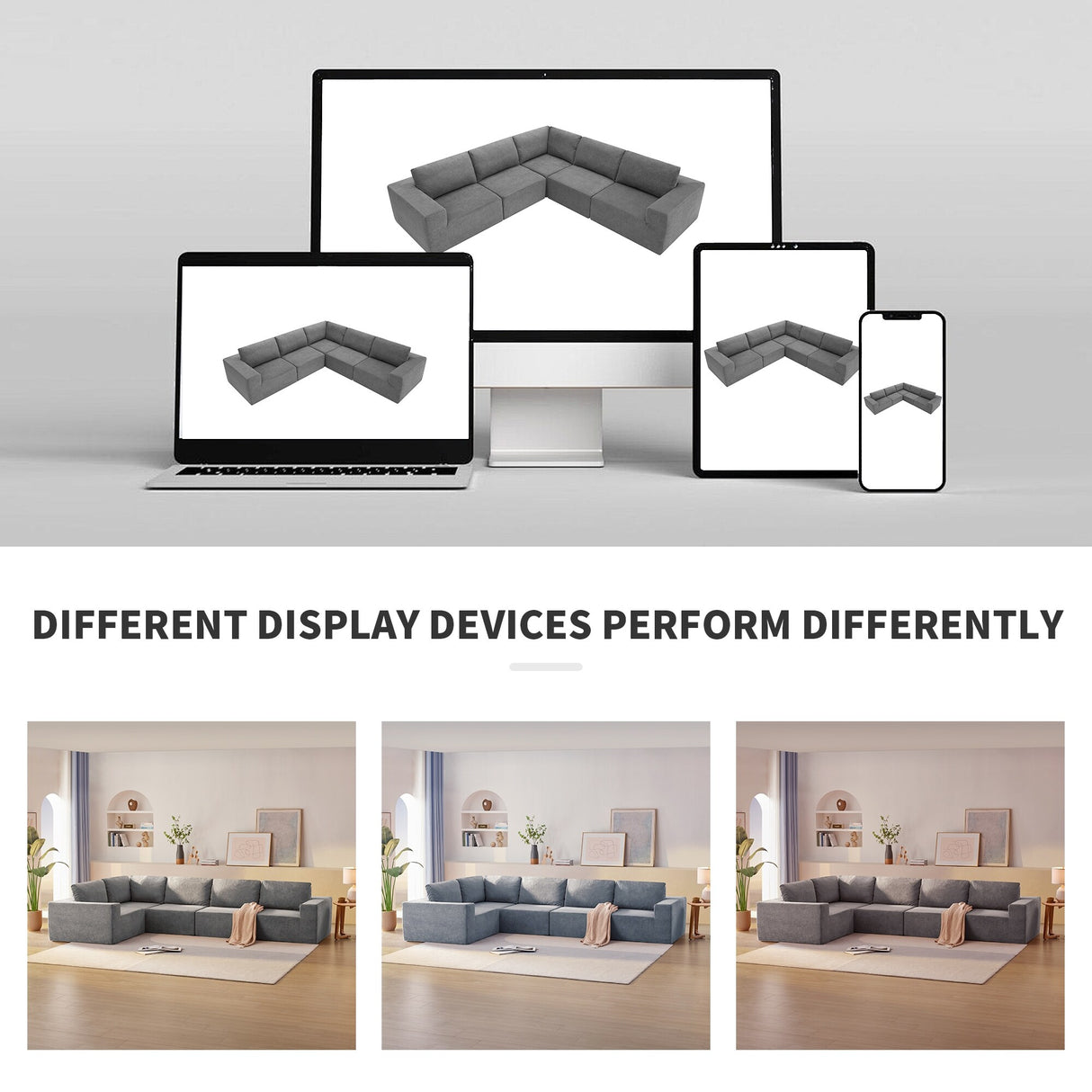 [VIDEO provided] [New]116*116" Modular L Shaped Sectional Sofa,Luxury Floor Couch Set,Upholstered Indoor Furniture,Foam-Filled S