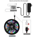 5M LED Strip Lights RGB Strips Waterproof Color Changing String Lights - 19.69