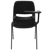 5 Pack Padded Ergonomic Shell Chair with Left Handed Flip-Up Tablet Arm