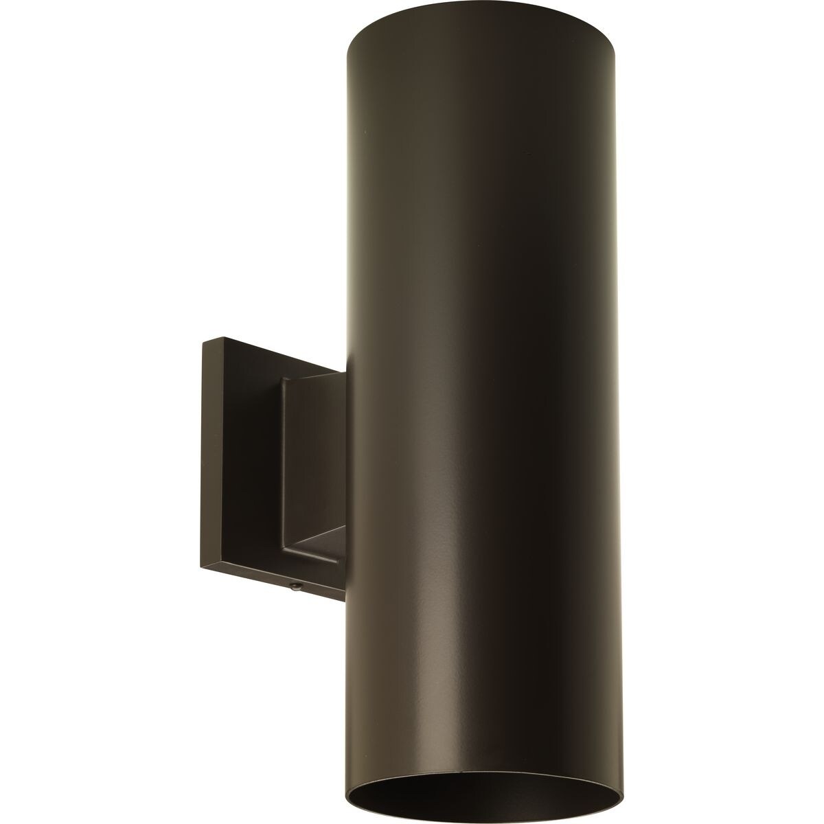 5" Outdoor Up Down Wall Cylinder Two-Light Modern Antique Bronze Outdoor Wall Lantern with Top Lense - 5 in x 7.94 in x 14 in