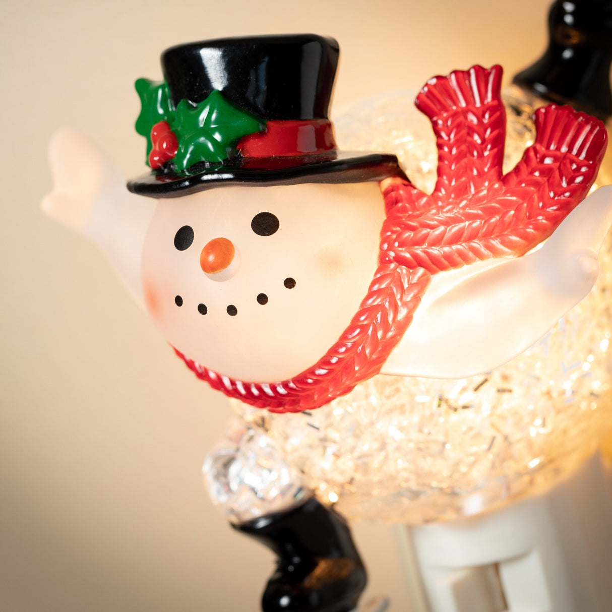 5"H Sullivans Ice Skating Snowman Nightlight, Multicolored - 5"L x 3.75"W x 5"H