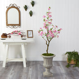 5' Cherry Blossom Artificial Tree in Sand Finished Urn - 20.5"