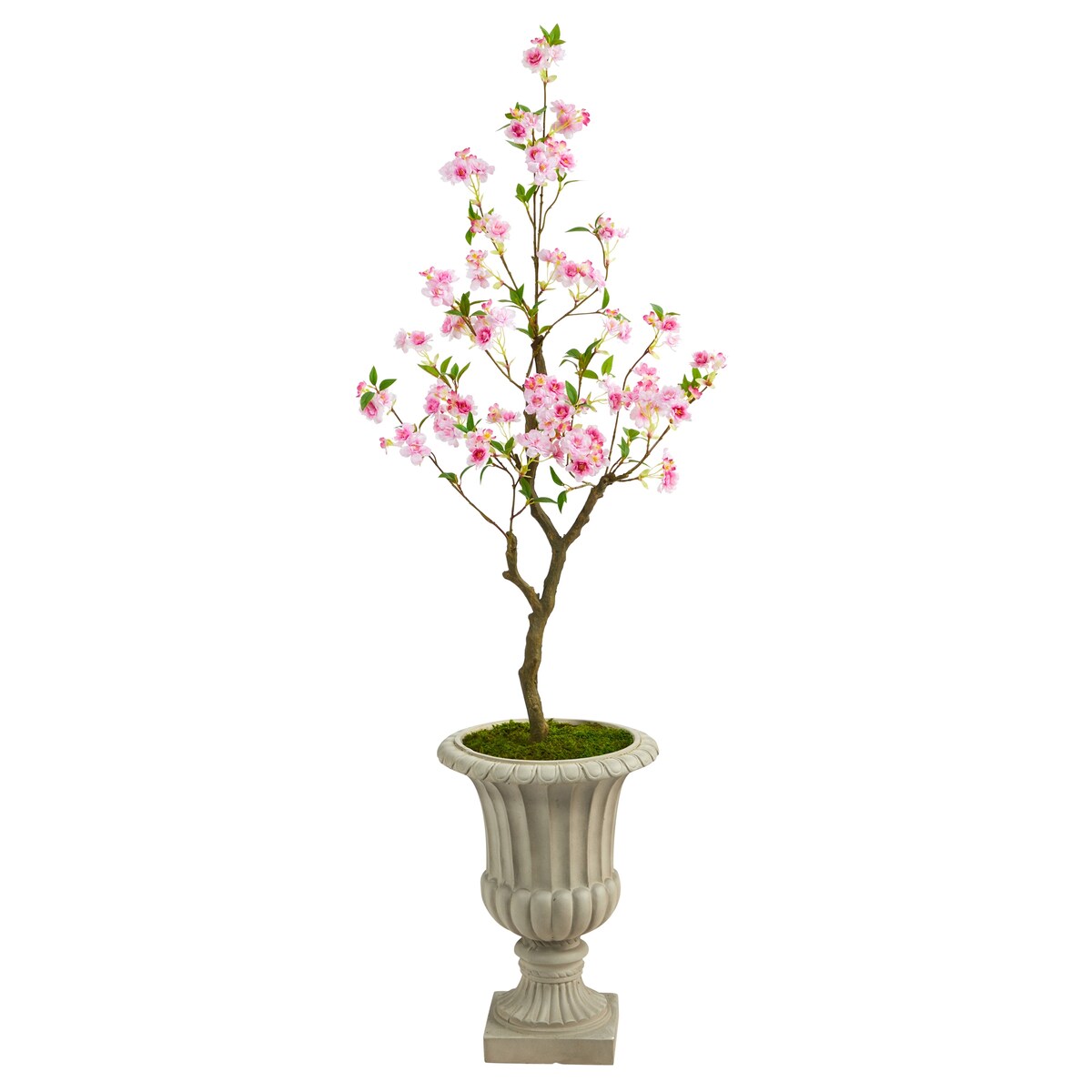 5' Cherry Blossom Artificial Tree in Sand Finished Urn - 20.5"