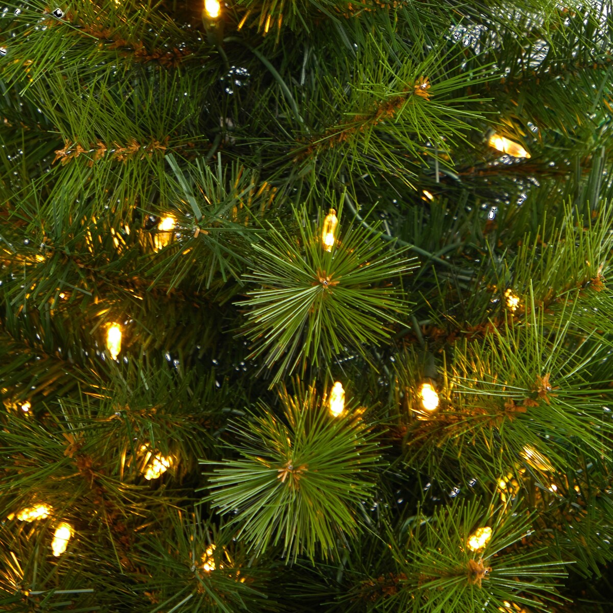 5' Green Valley Pine Artificial Christmas Tree with 100 Warm White LED Lights and 201 Bendable Branches in Bronze Metal Planter