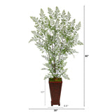5' Ruffle Fern Artificial Tree in Decorative Planter - 17.5"