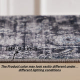 5'x7' Area Rug, Soft Washable Low-Pile Carpet Mat with Non-Slip Backing for Living Room and Bedroom