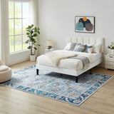 5'x7' Area Rug, Soft Washable Low-Pile Carpet Mat with Non-Slip Backing for Living Room and Bedroom
